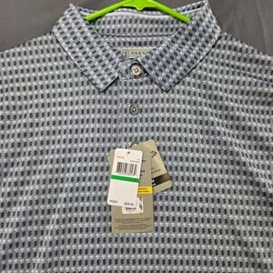 PGA TOUR Men Athletic fit Short Sleeve Polo Shirt Large Gray NWT - MSRP $68